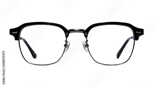 Quadro su tela Black metal rimmed eyeglasses with clear lenses and clear nose pads