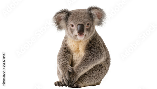 Photography Cute koala bear sitting with fluffy ears and grey fur