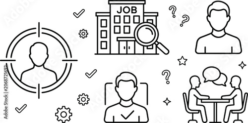 Foto Job search recruitment human resources career headhunting interview hiring compa