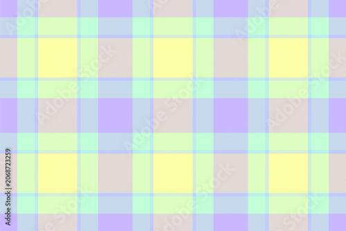 Traditional tartan plaid design with a classic woven appearance and light and lime tones. The seamless pattern recreates the look of woven fabric and works well as a decorative surface background.