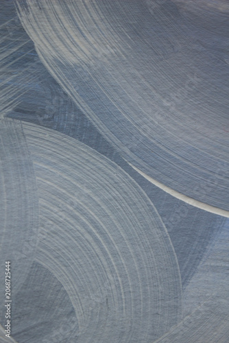Abstract gray-blue painted texture with expressive curved brush strokes. Minimal artistic background with copy space, perfect for posters, mobile wallpapers, brochures, modern design and creative 