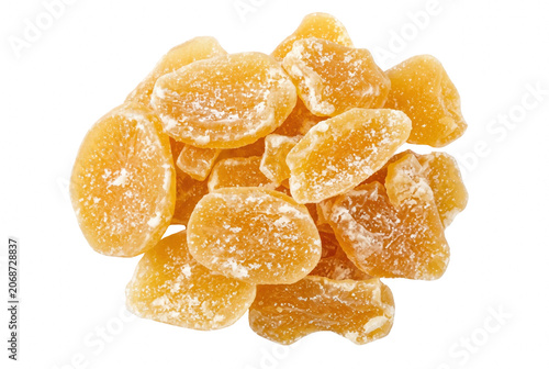 Cuadro en lienzo Crystallized Ginger Slices Covered with Sugar Crystals