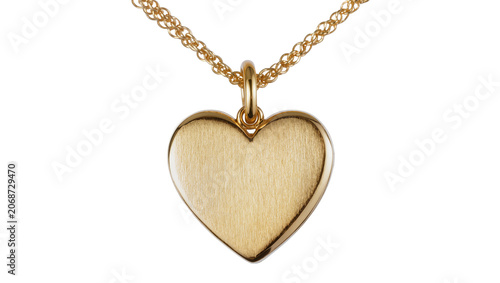Photography Gold heart pendant necklace with fine chain