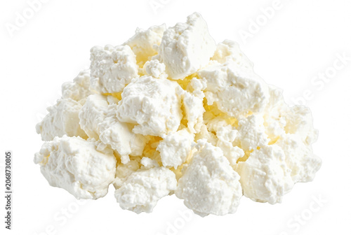 Tableau sur toile Heap Of Fresh White Crumbled Cheese