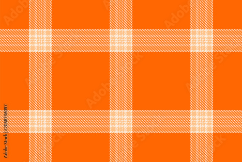 Quadro su tela Traditional tartan plaid design with a classic woven appearance and bright and orange tones