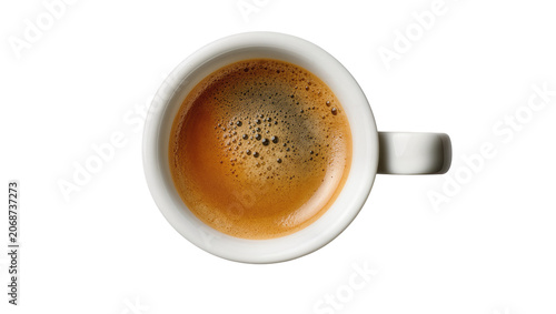 Εκτύπωση καμβά Espresso coffee in white cup with crema and foam
