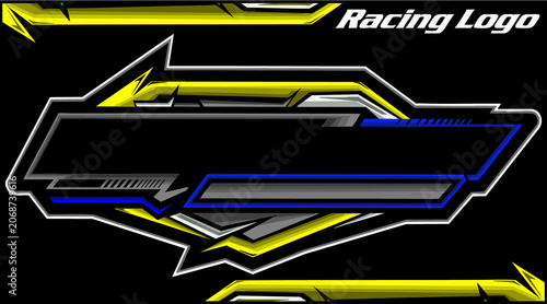 Fotografie Outline and painted racing logo