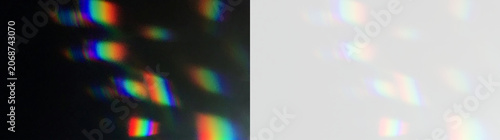 Diamond sparkle crystal effect with rainbow glass light, glowing bokeh highlights, colorful prism refraction and transparent PNG abstract fantasy background design use