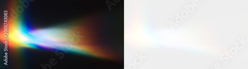 Diamond sparkle crystal effect with rainbow glass light, glowing bokeh highlights, colorful prism refraction and transparent PNG abstract fantasy background design use