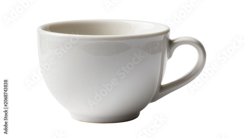 Foto Simple white ceramic teacup with handle