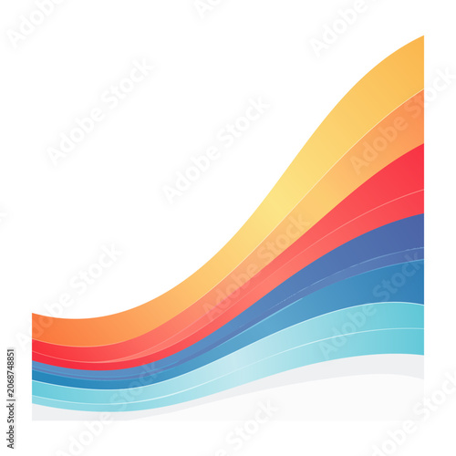 Abstract colorful wave pattern with gradient