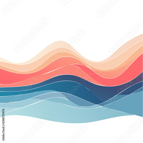 Abstract Gradient Wave Layers Vector