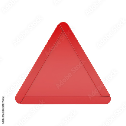 Red Equilateral Triangle Warning Sign Shape
