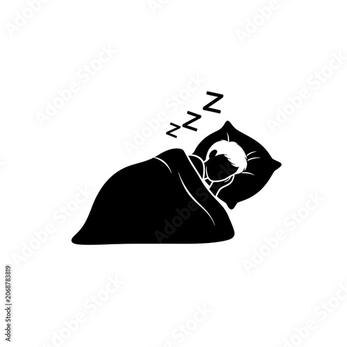 Black sleeping mask with snoring zzz symbol.