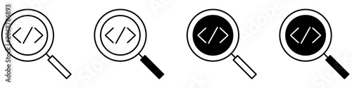 Fotografía Code review icon vector set