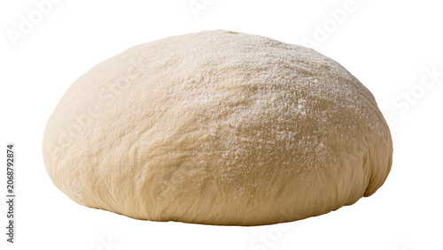 Raw bread dough ball dusted with flour
