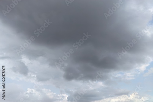 ​Dark storm clouds in the sky before rain, overcast weather background