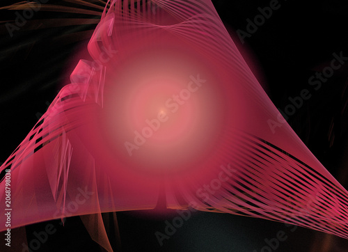 Fractal colored abstract on black background