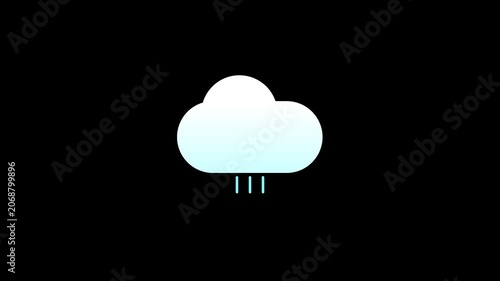 Weather Icon Animation Loop in 4K – Modern Climate UI Stock Video Asset