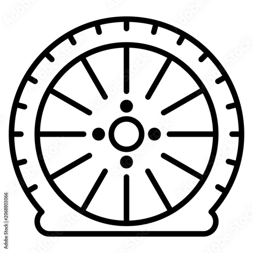 Flat Tire Icon