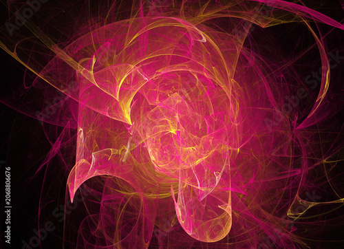 Fractal colored abstract on black background