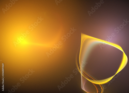 Fractal colored abstract on black background
