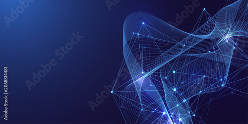 Tableau sur toile Global network connection concept
