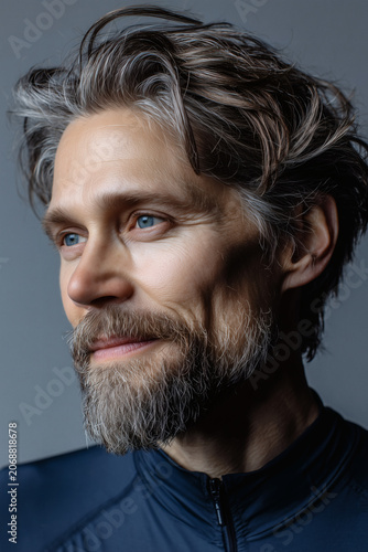 Retrato hombre adulto con barba