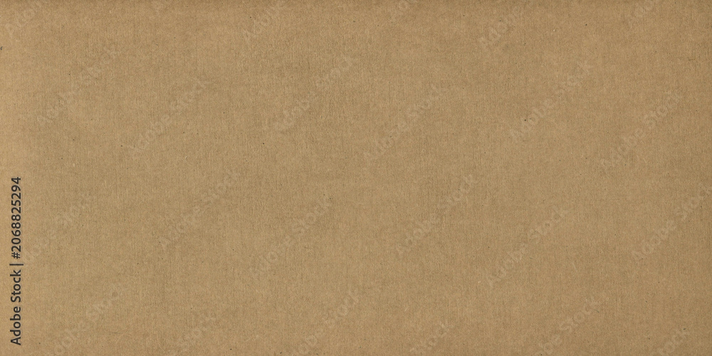 Brown kraft paper sheet - seamless background texture. Recycled cardboard carton packaging banner.