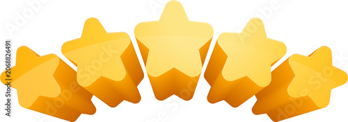 3D Five Star Rating Icons