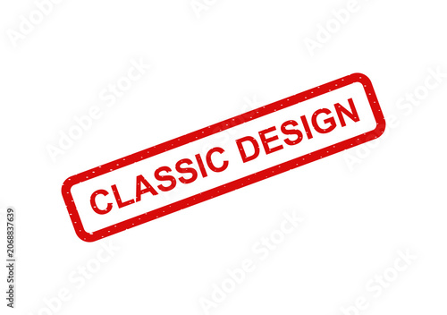 Red classic design stamp with text isolated on transparent background