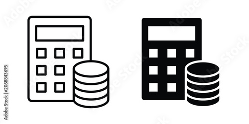 Budget icon vector illustration bundle