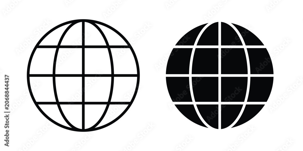 Obraz premium Earth icon vector illustration bundle