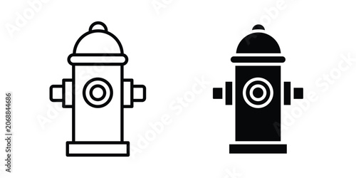 Foto Fire hydrant icon vector illustration bundle