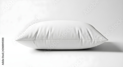 White soft pillow isolated on white background