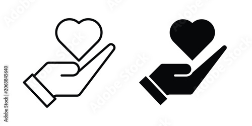 Philanthropy icon vector illustration bundle