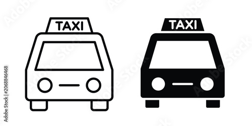 Tableau sur toile Taxi icon vector illustration bundle