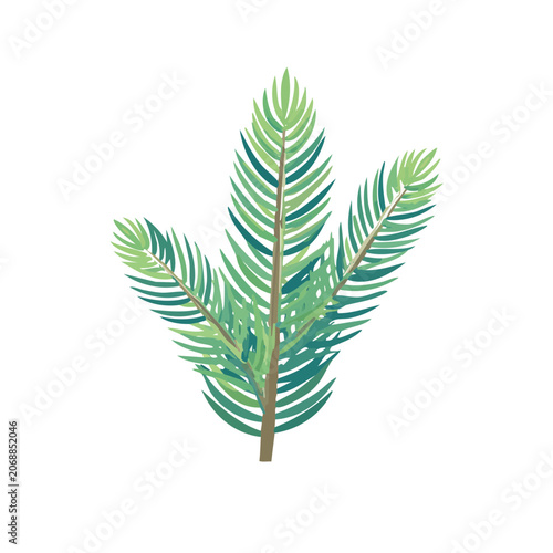 Tropical palm frond vector illustration