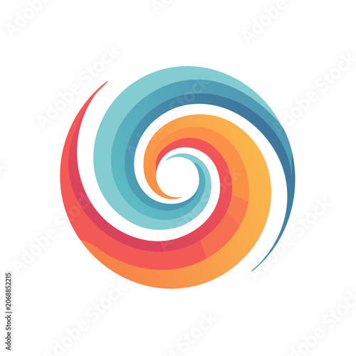 Colorful Abstract Spiral Vector Design