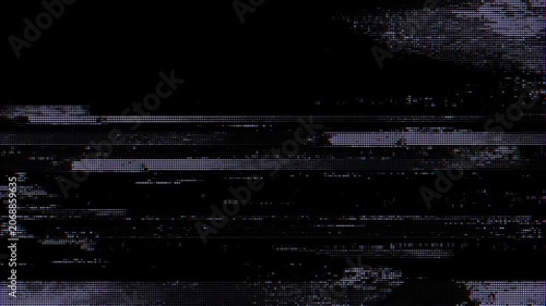 Abstract Digital Glitch Background, Video Noise Interference Texture, Monochromatic TV Static Error, Futuristic Technology Distortion, Cyber Data Corruption Art