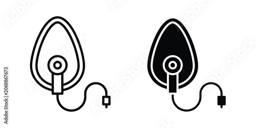 Foto Anesthesia icon line and glyph bundle