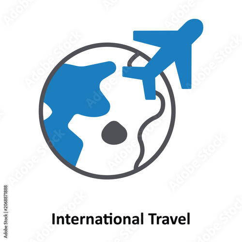 International Travel Vector Icon which can easily modify or edit