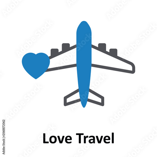  Love Travel Vector Icon which can easily modify or edit