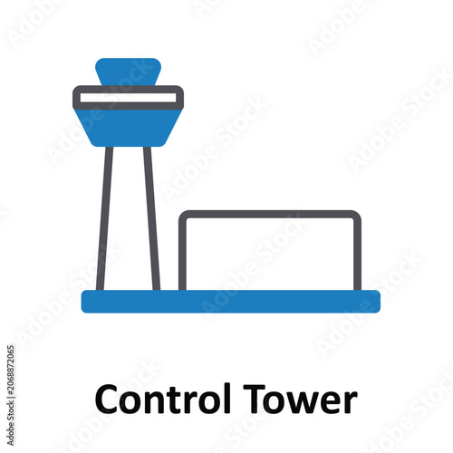 Control Tower Vector Icon which can easily modify or edit