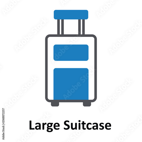 Large Suitcase Vector Icon which can easily modify or edit