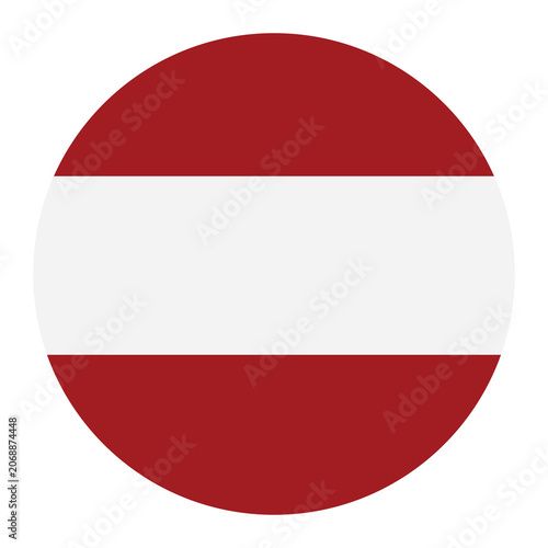Obraz na płótnie Flag of latvia round icon isolated on transparent background