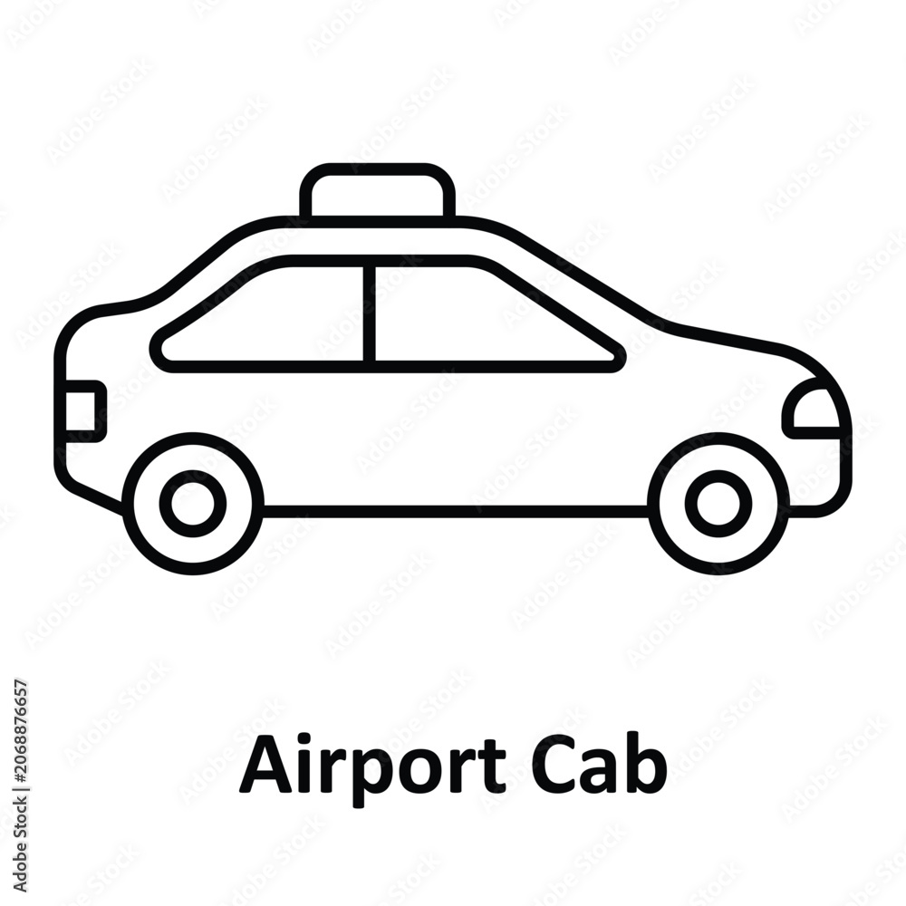 Obraz premium Airport Cab Vector Icon which can easily modify or edit
