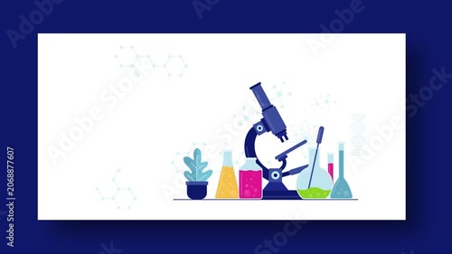 Person examines telescope near stacked boxes and colorful plants in space