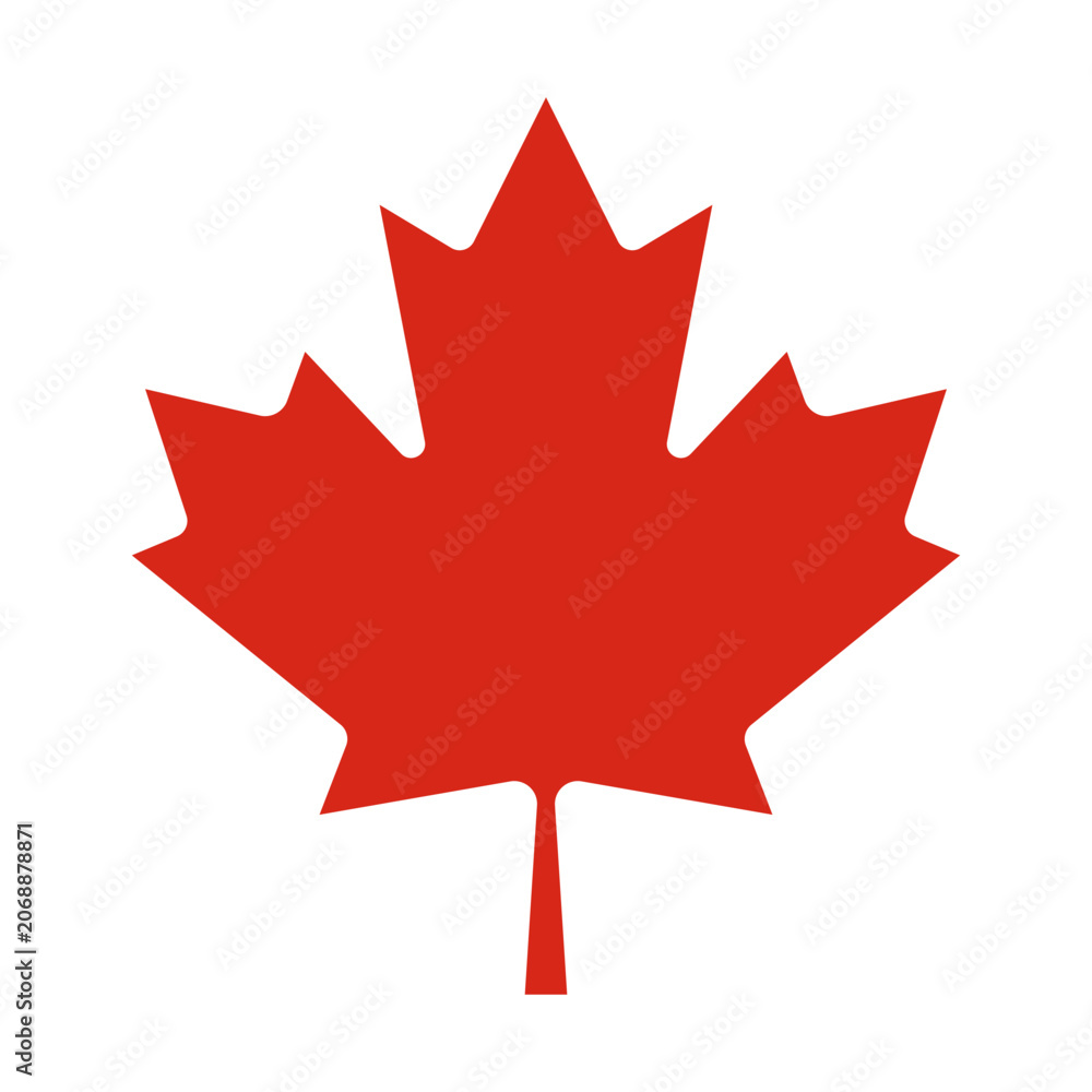 Obraz premium Maple leaf icon, symbol of Canada