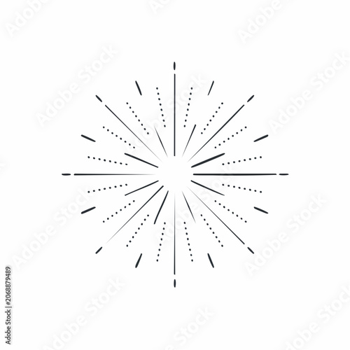 Minimalist Sunburst Vector Design
